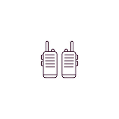 two way radio outline icon. Linear vector from army and military concept. Thin line two way radio icon isolated on white background