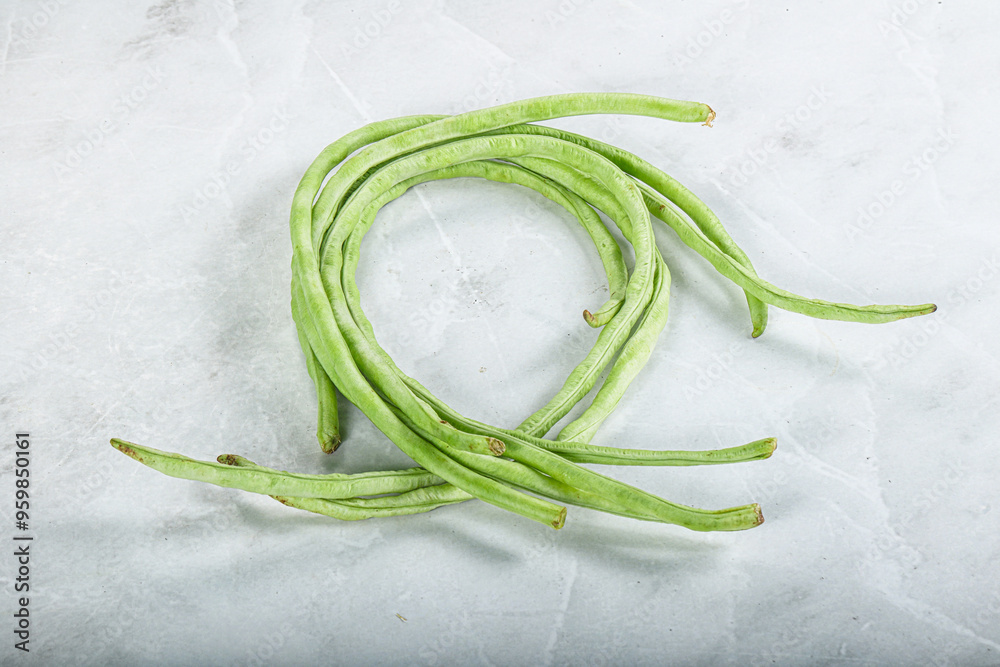 Wall mural raw asparagus green bean for cooking