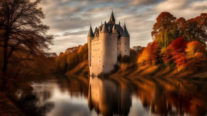 castle with autumn