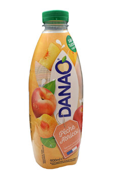 Bouteille de boisson Danao  &agrave; la p&ecirc;che et abricot
