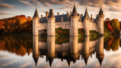 Obraz premium castle with autumn