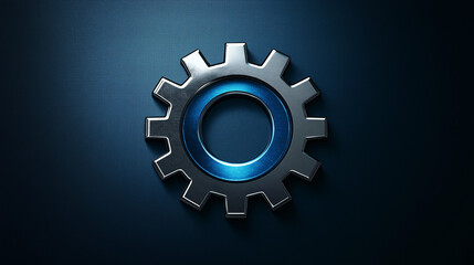 A high-resolution industrial logo made in a metallic style