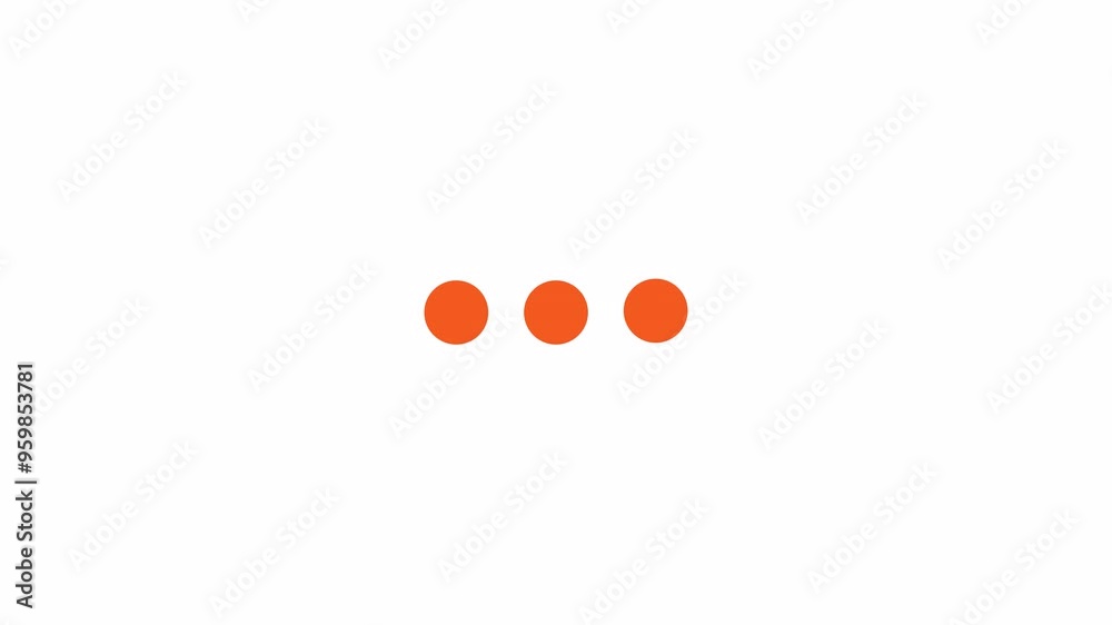 Fototapete falling down dots loading animation. dropping down small circles animated element 2d abstract 4k vid