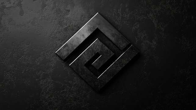 Industrial company logo on a textured background strong
