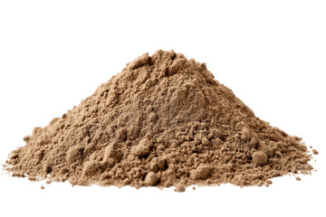 A pile of construction sand on a transparent background