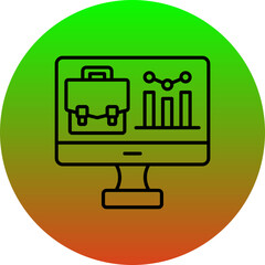 Fototapeta premium Online Business Icon