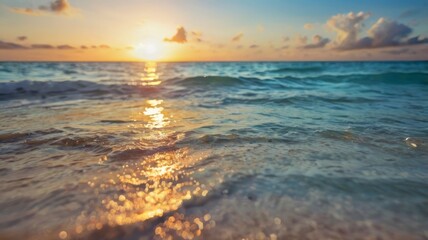 Obraz premium Tropical beach blur, summer scene 
