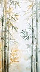 Serene bamboo forest background for tranquil design themes.