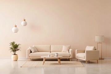 Minimalist interior design of modern living room