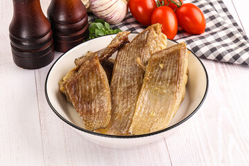 Baked stingray witngs with oil