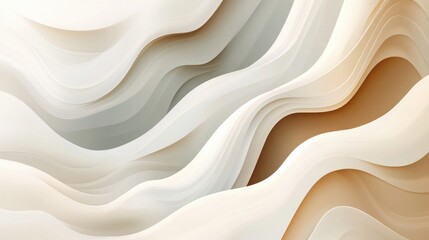 Obraz premium Abstract Curving Layers in Neutral Tones