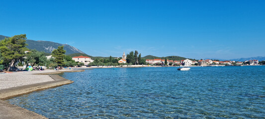 The village of Sreser on the Peljesac Peninsula, Croatia - view from the beach
