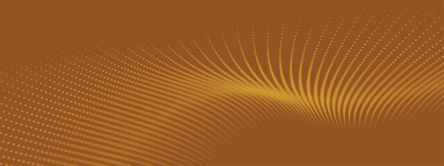 Abstract digital particle wave. Technology background. Futuristic dot wave. Network connection structure. Presentation design background. Technology or science banner. Vector illustration.