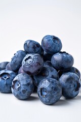 Ripe Blueberries Isolated Background