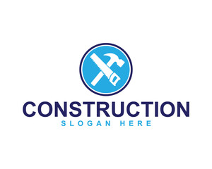 Construction architecture building logo icon design, home renovation and repair logo, handyman, house remodeling, real estate logo, property, roofing, painting, home decor logo design