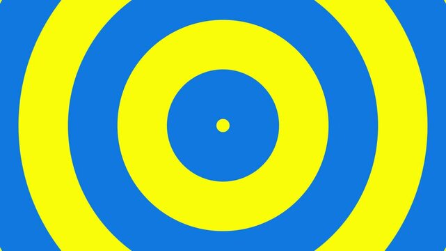 yellow and blue circle stripes ripple effect animation video. dart motion graphic. great for background. Other colors option are available on my portfolio