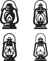 Lantern silhouette, Lantern icon, Lantern vector, 