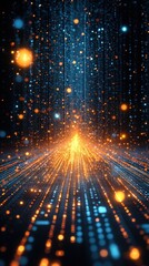 Obraz premium Futuristic Digital Background for Tech Processes and AI Concepts