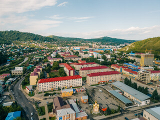 View of the city Gorno-Altaysk, capital of the Republic of Altai, Russia