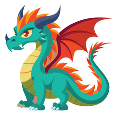 Majestic Dragon Silhouette Vector Illustration