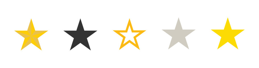 Obraz premium Star icon set design stock illustration