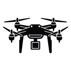 drone camera icon silhouette vector illustration