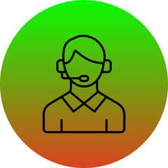 Obraz premium Call Center Agent Icon