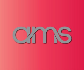 AMS Text Logo Free Design