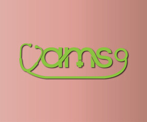 AMS Text Logo Free Design