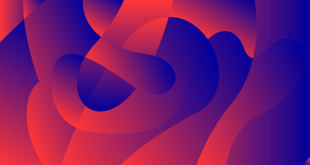 3D red geometric fluid abstract background. Minimalist modern graphic design element cutout style concept for banner, flyer, card, or brochure cover