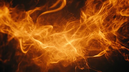Fototapeta premium Vibrant and fiery abstract background with swirling flames in warm tones, perfect for energetic themes or as a dynamic design element.