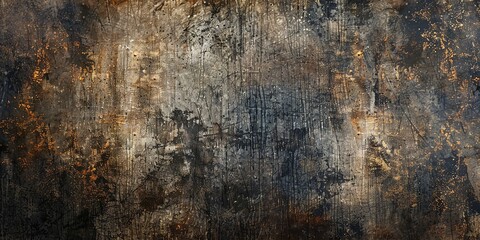 Obraz premium Chaotic grunge texture with rough and imperfect surfaces, featuring visible cracks and a dramatic, edgy visual style..