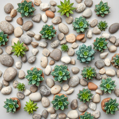 Vintage succulent set on white background, perfect for holiday decoration or recipe inspiration