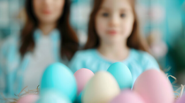 Family Preparing For Easter