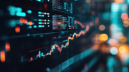 Naklejka premium Finance management stock market audit background with graphs and charts