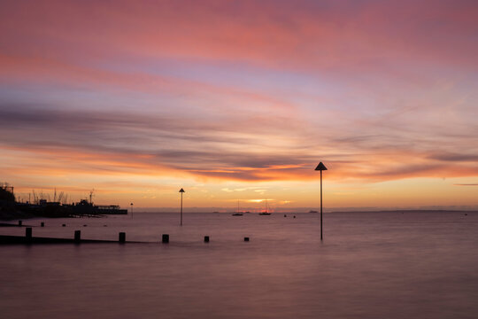 Sunrise at Old Leigh, Leigh-on-Sea, Essex, England, United Kingdom