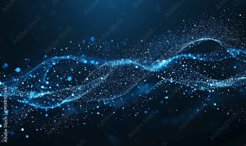 Poster abstract data technology illustration. low poly shape with connecting dots and lines on dark backgro