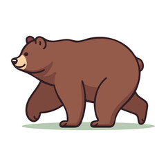 Cute Bear cartoon for toddlers vector illustration