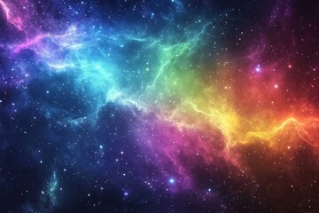 Fototapeta premium A vibrant cosmic background with stars and nebulae, perfect for creating sci-fi or fantasy-themed designs.