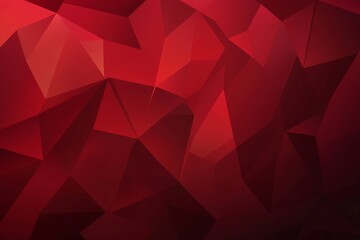 Geometric abstract geometric triangular polygon graphic background in red