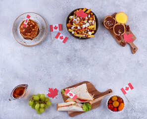 Canada Day traditional food concept.