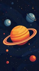 Naklejka premium Planet and space.