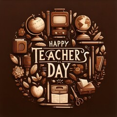 Celebrate Educators with Happy Teacher's Day Graphic