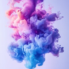 Obraz premium Acrylic Ink Cloud Swirling in Water Dreamy Abstract Effect