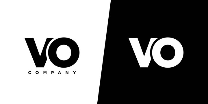 Letter V and O, VO logo design template. Minimal monogram initial based logotype.