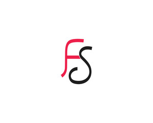 Initial FS letter logo design vector