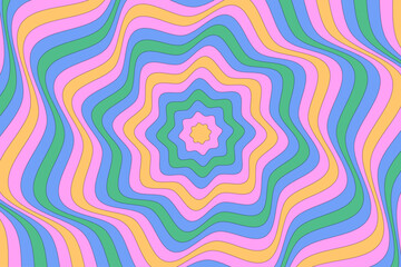 Retro Groovy Psychedelic Background