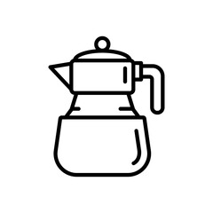 Obraz premium coffee pot vector icon in line style