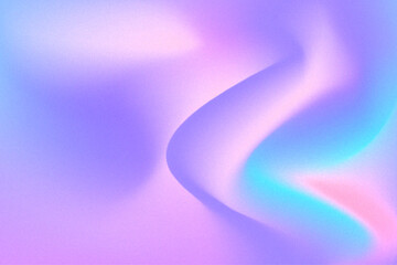 Abstract and blurry gradient background in bright shades of purple and blue with a soft, grainy texture and iridescent touches, perfect for artistic projects