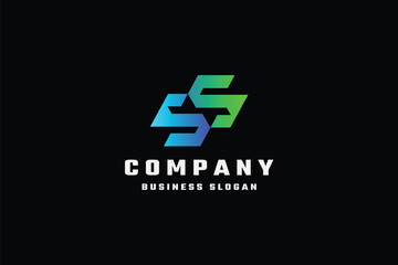 Fototapeta premium Solutions - S or SS Logo Letter 